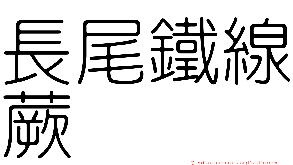 長尾鐵線蕨