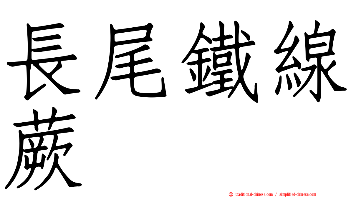 長尾鐵線蕨