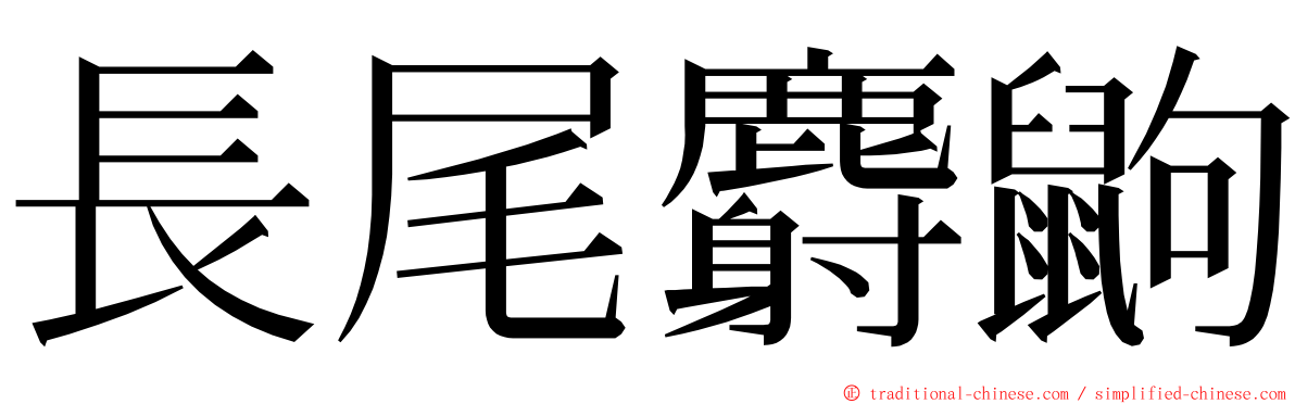 長尾麝鼩 ming font