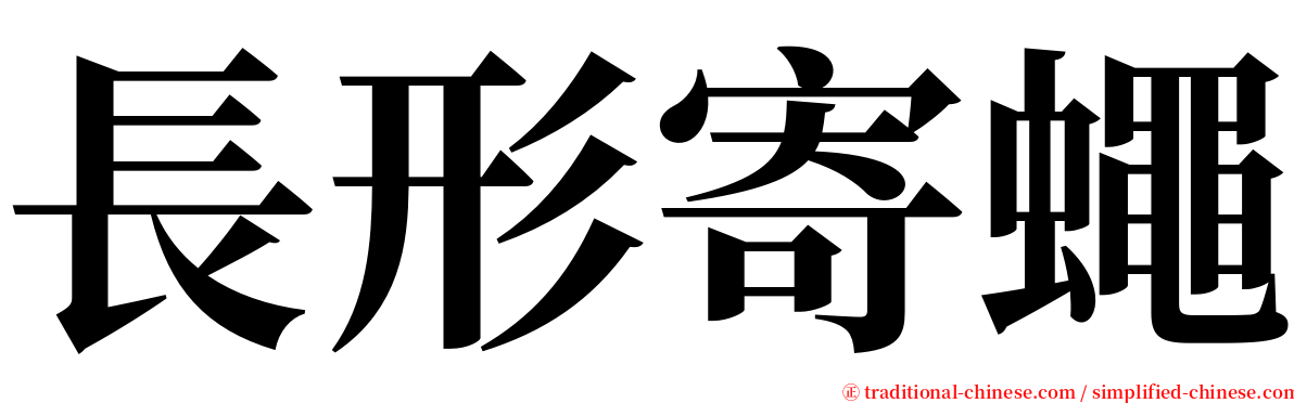 長形寄蠅 serif font