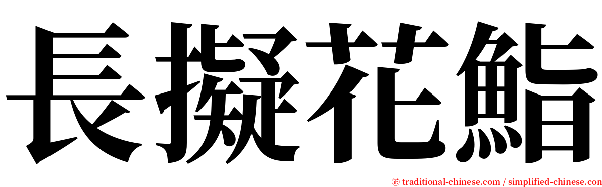 長擬花鮨 serif font