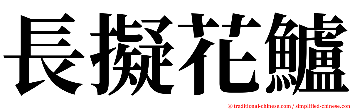 長擬花鱸 serif font