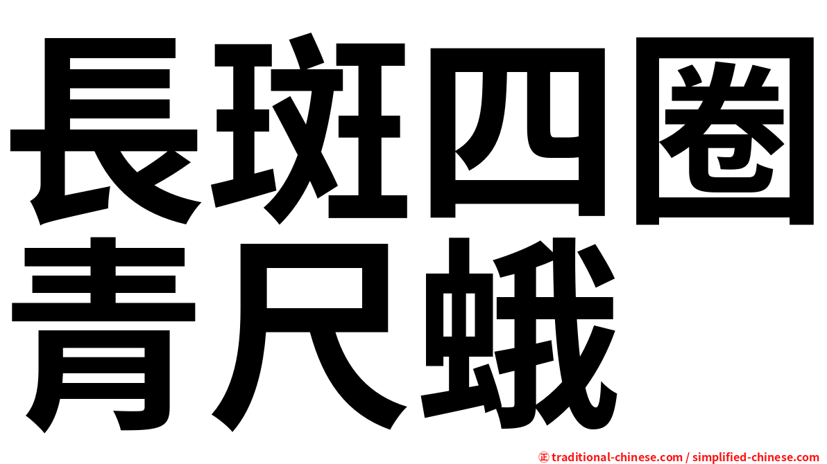 長斑四圈青尺蛾