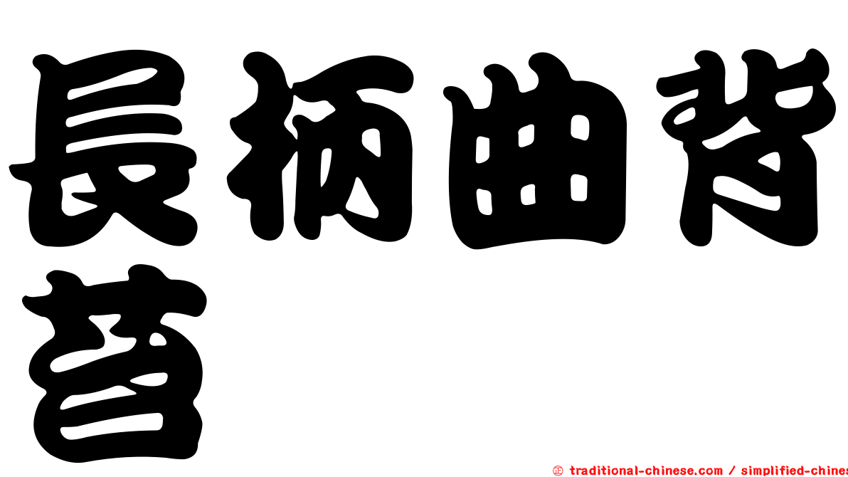 長柄曲背苔