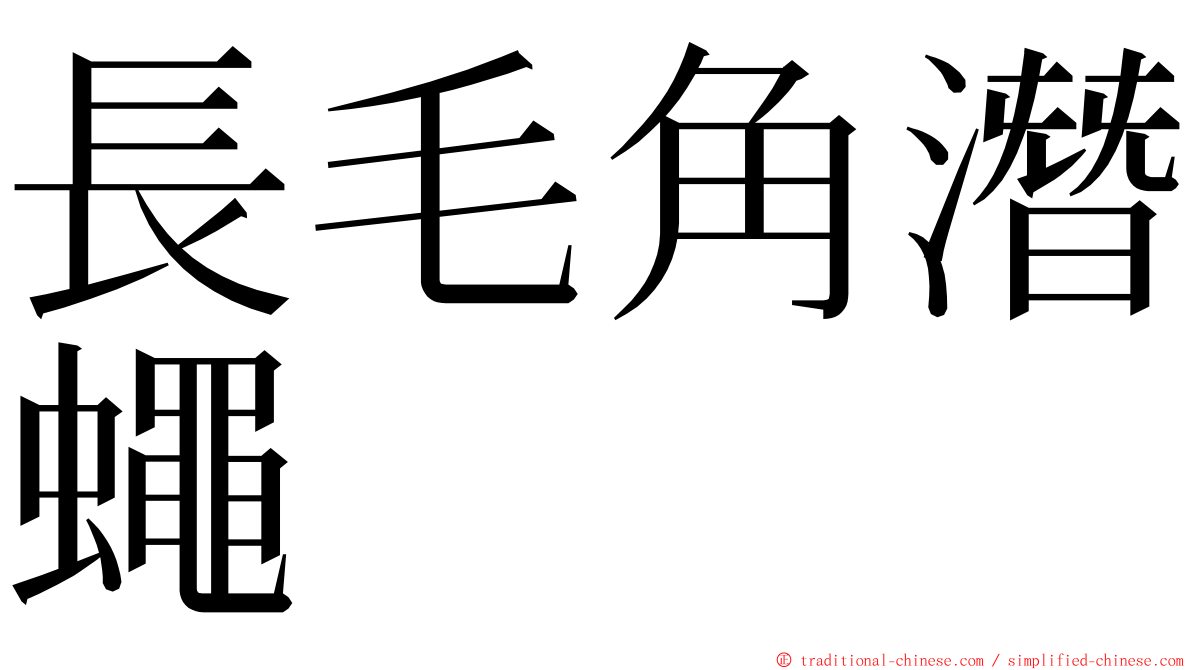 長毛角潛蠅 ming font