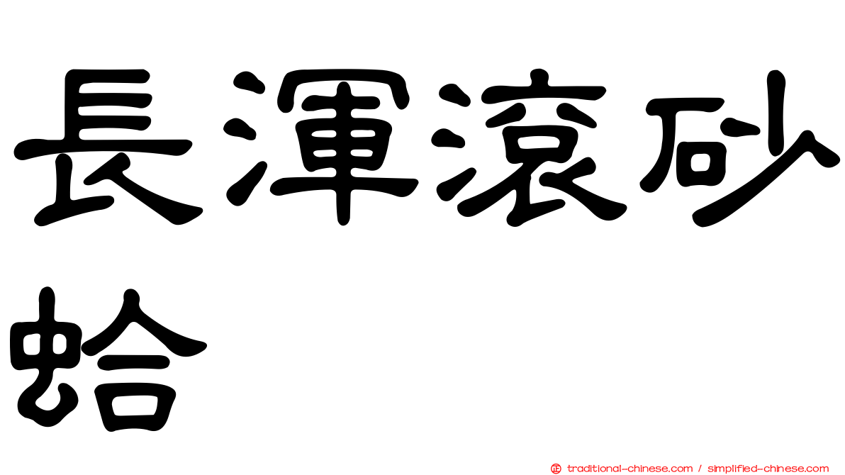 長渾滾砂蛤