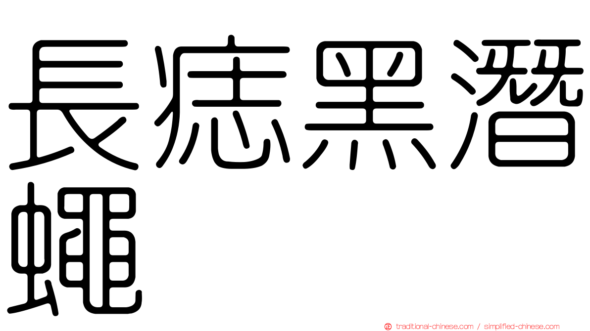 長痣黑潛蠅