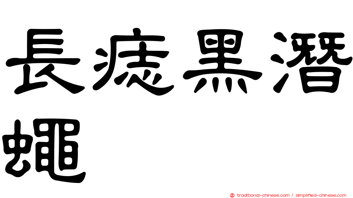 長痣黑潛蠅