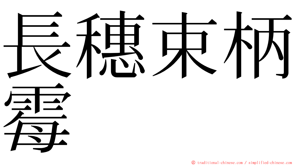 長穗束柄霉 ming font