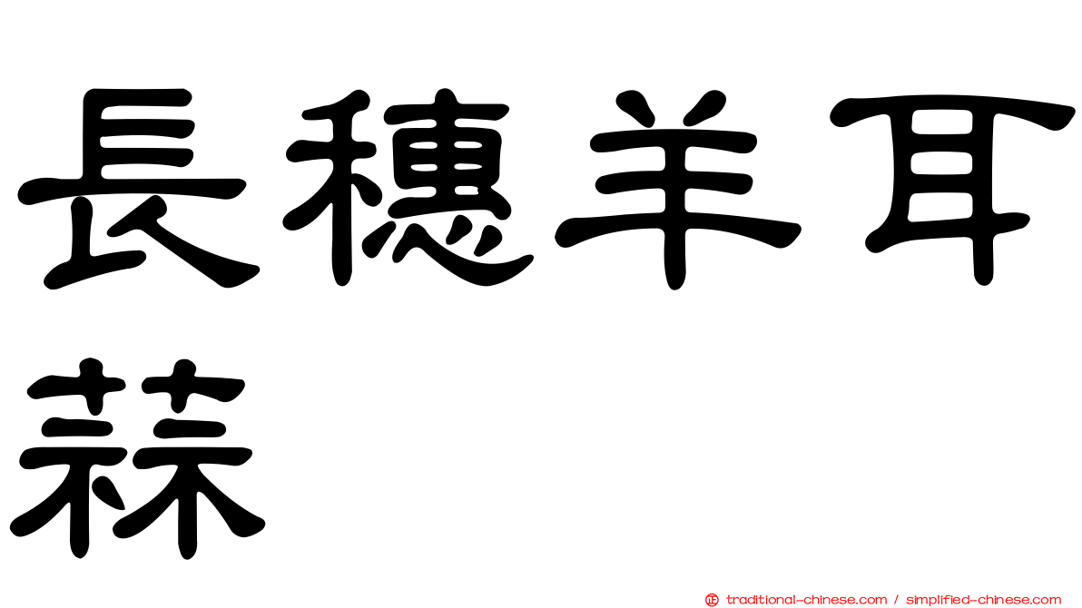 長穗羊耳蒜