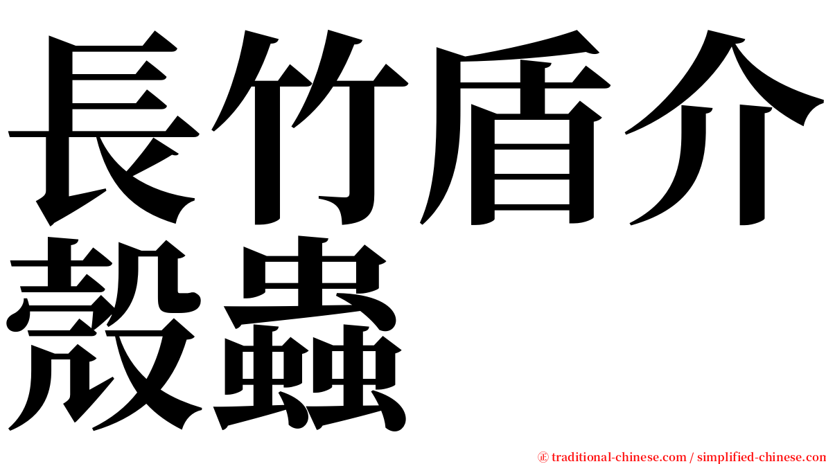 長竹盾介殼蟲 serif font