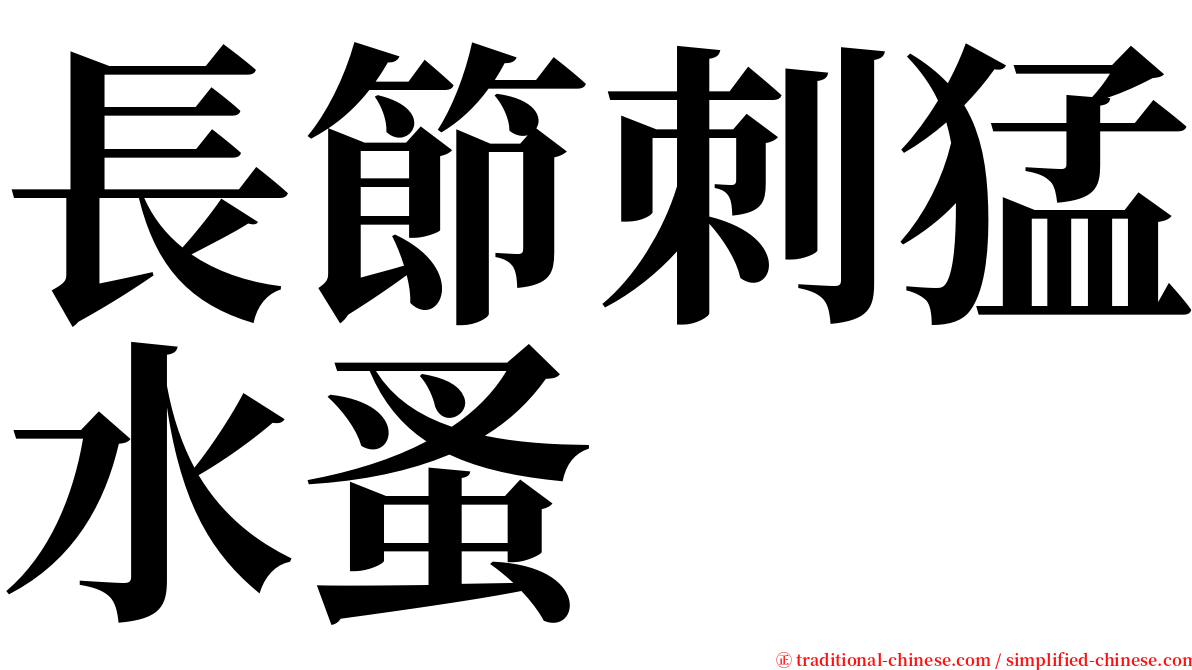 長節刺猛水蚤 serif font