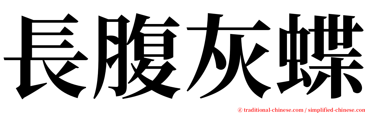 長腹灰蝶 serif font