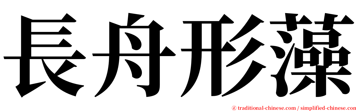 長舟形藻 serif font