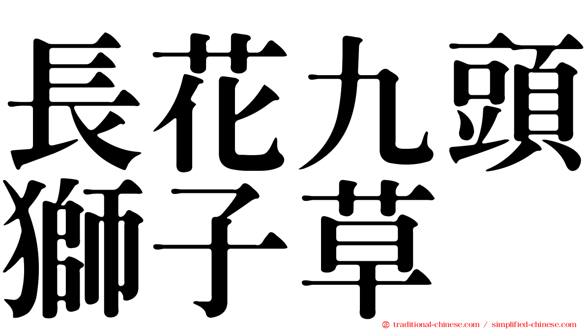 長花九頭獅子草