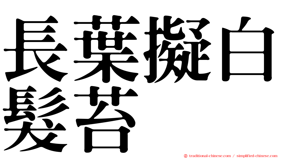 長葉擬白髮苔