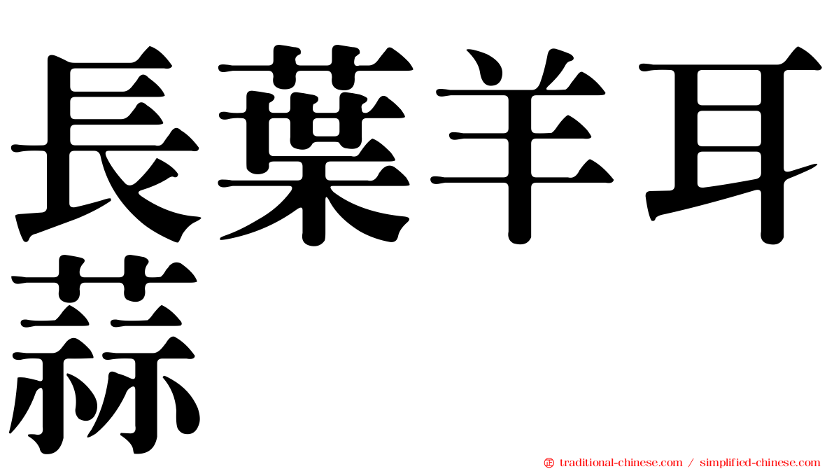 長葉羊耳蒜