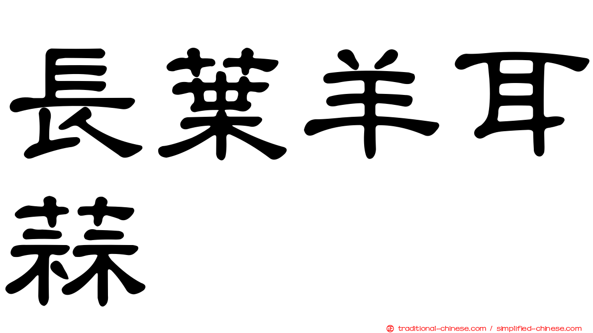 長葉羊耳蒜