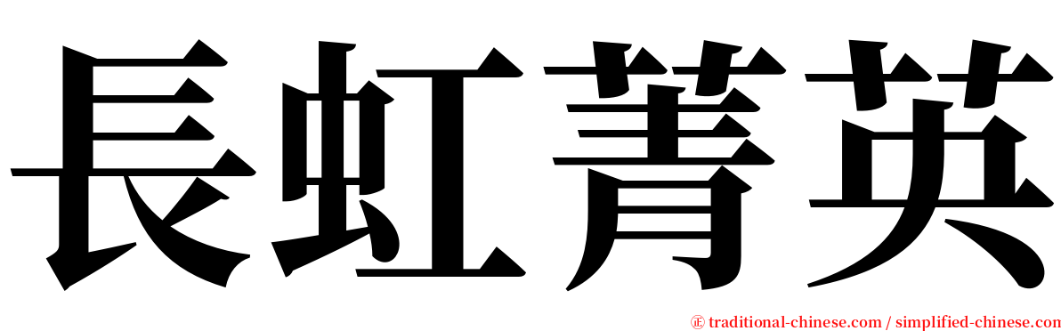 長虹菁英 serif font