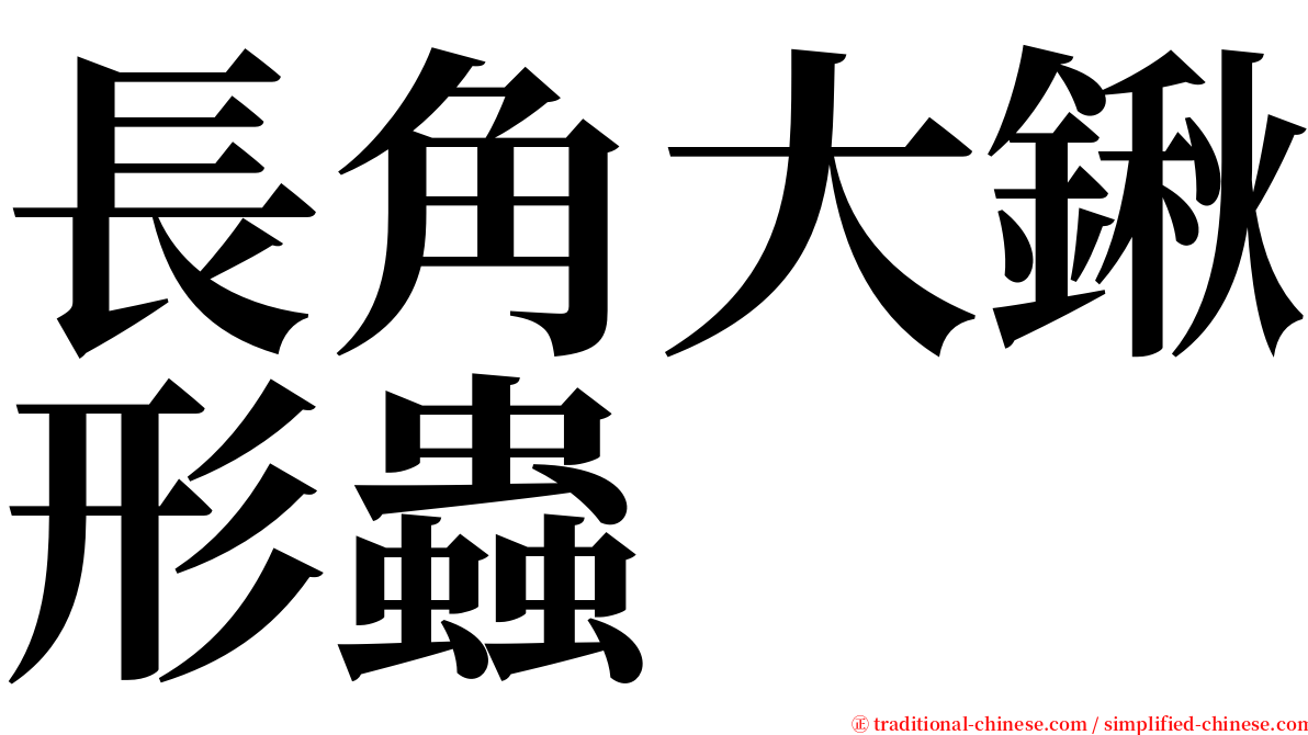 長角大鍬形蟲 serif font