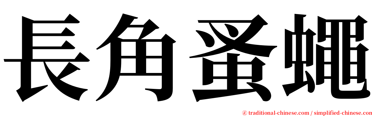 長角蚤蠅 serif font