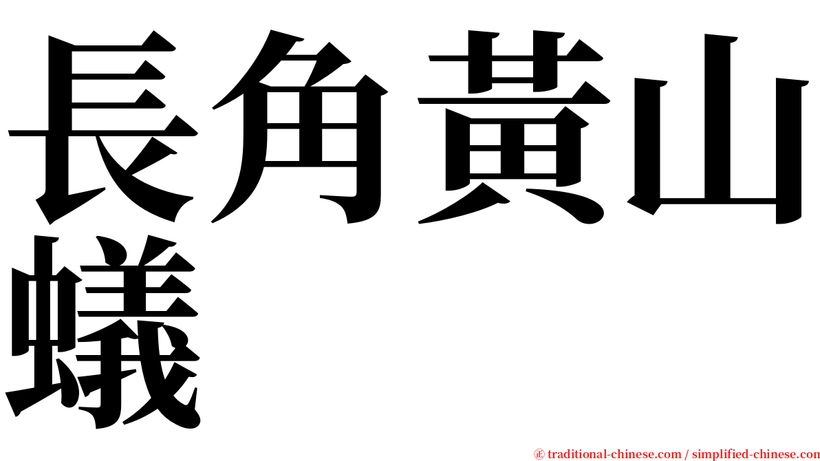 長角黃山蟻 serif font