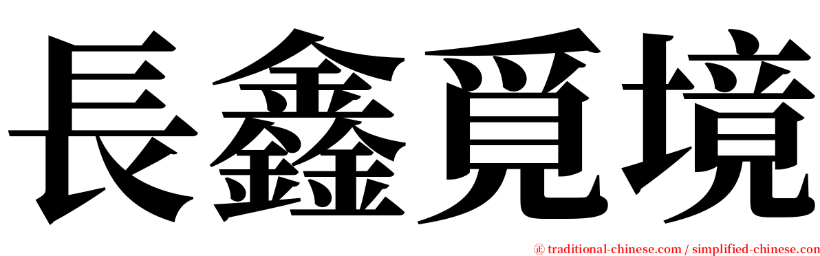 長鑫覓境 serif font