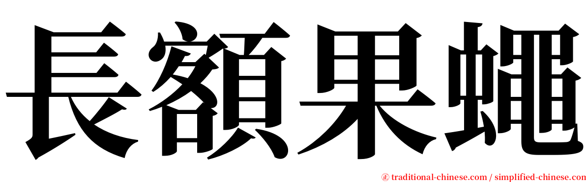 長額果蠅 serif font