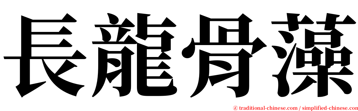 長龍骨藻 serif font