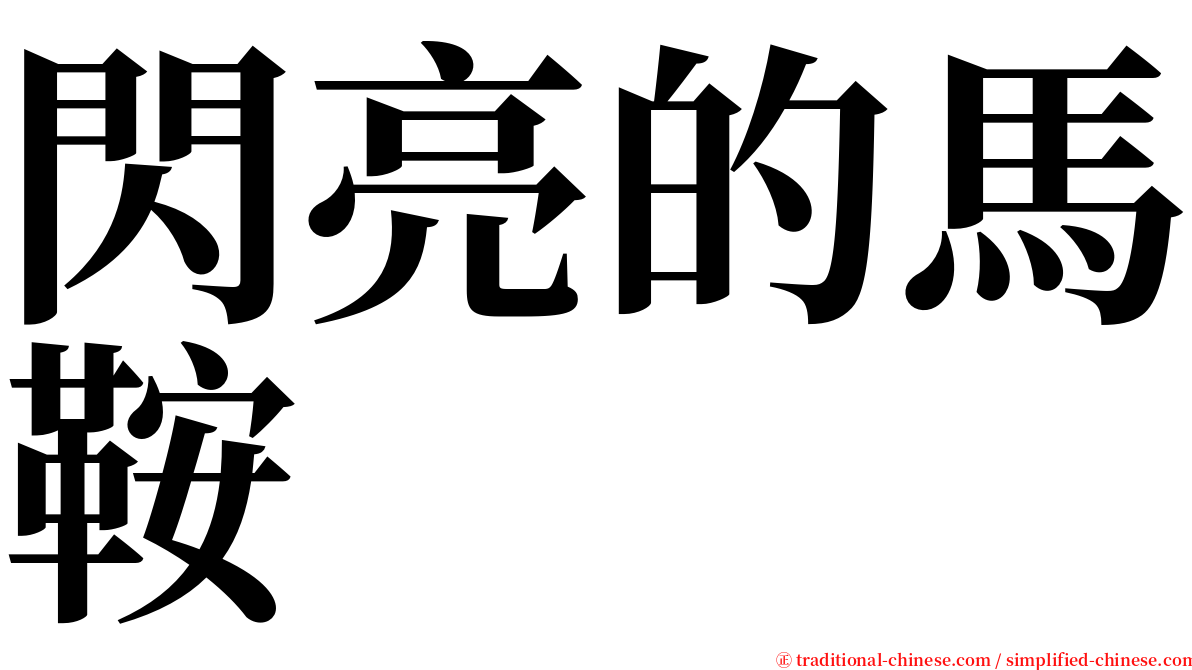 閃亮的馬鞍 serif font