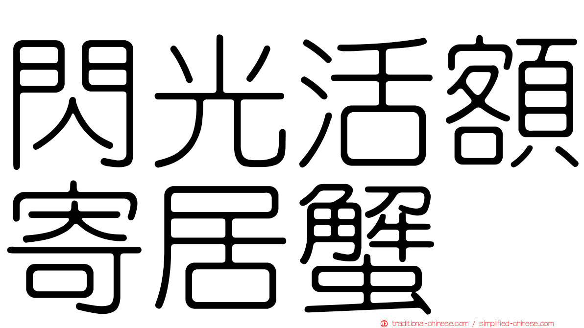 閃光活額寄居蟹