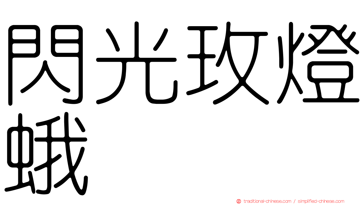 閃光玫燈蛾