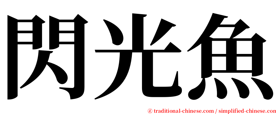 閃光魚 serif font