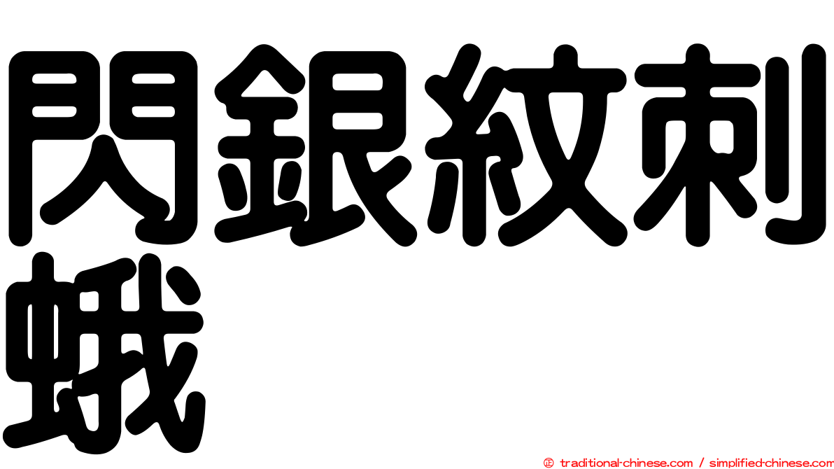 閃銀紋刺蛾