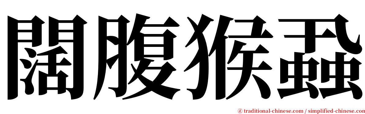 闊腹猴蝨 serif font