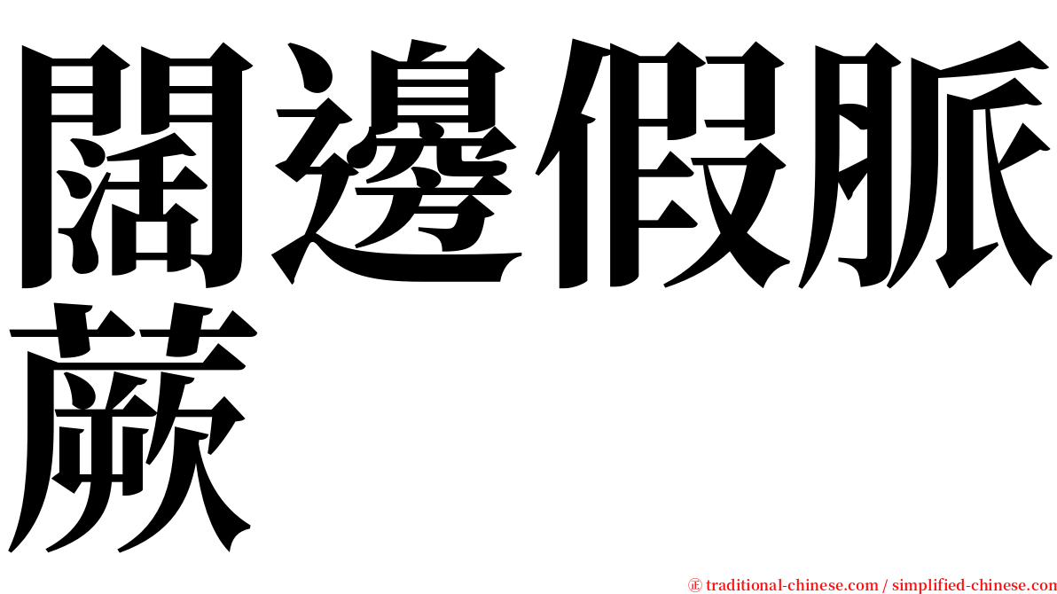 闊邊假脈蕨 serif font