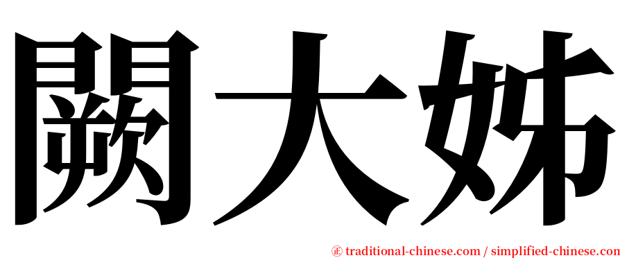 闕大姊 serif font