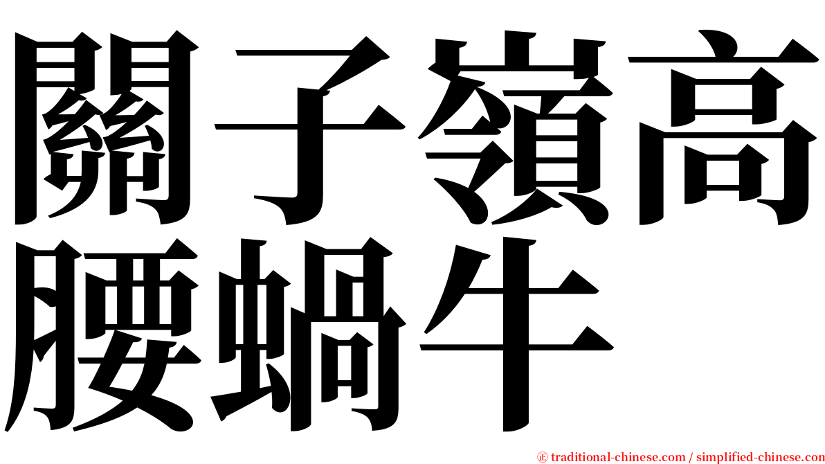 關子嶺高腰蝸牛 serif font