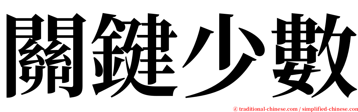 關鍵少數 serif font