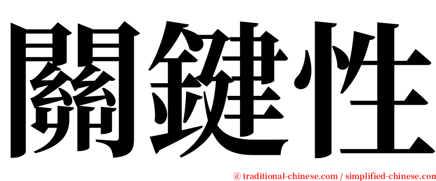 關鍵性 serif font