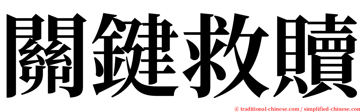 關鍵救贖 serif font