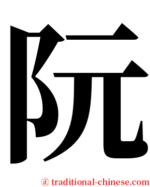 阮 serif font