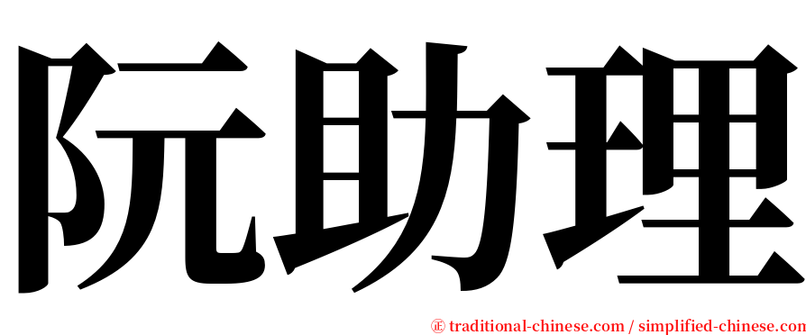 阮助理 serif font