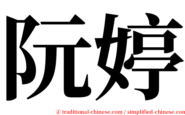 阮婷 serif font