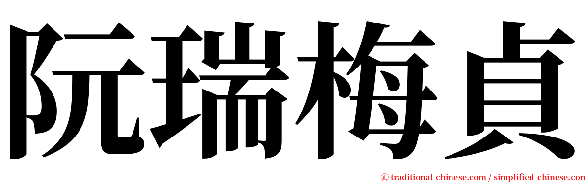 阮瑞梅貞 serif font