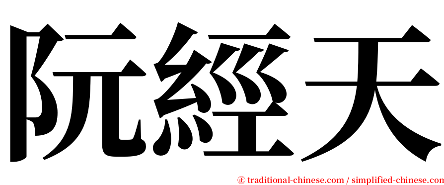 阮經天 serif font