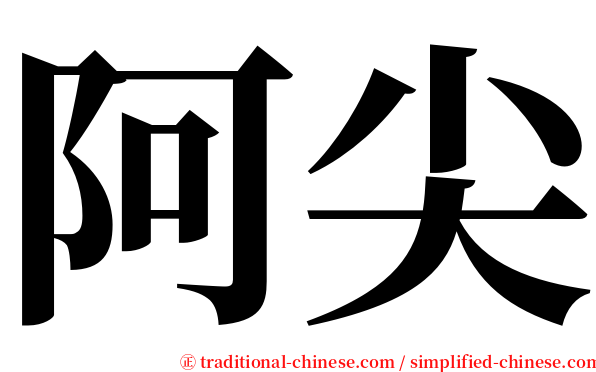 阿尖 serif font