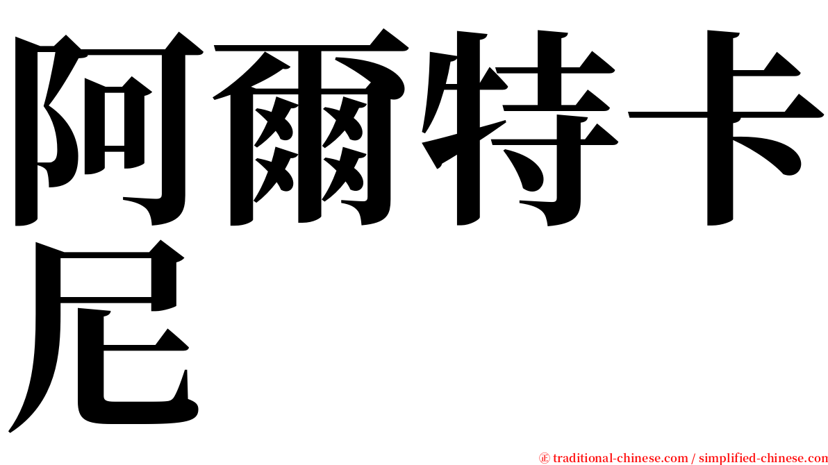 阿爾特卡尼 serif font