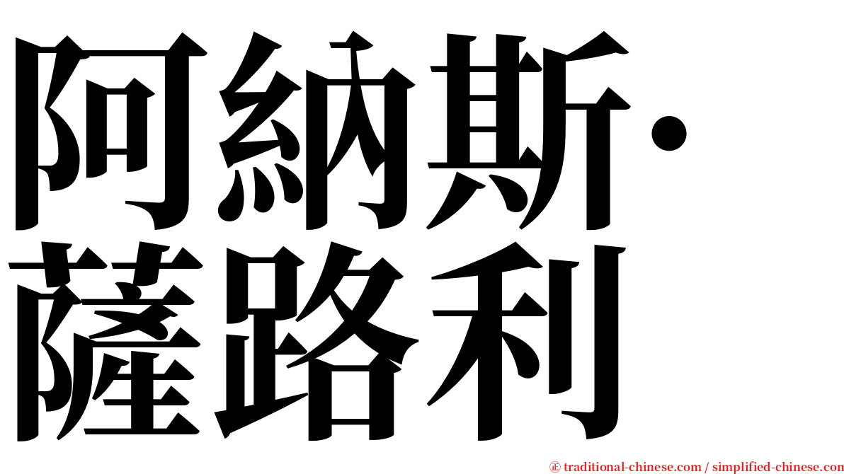 阿納斯·薩路利 serif font