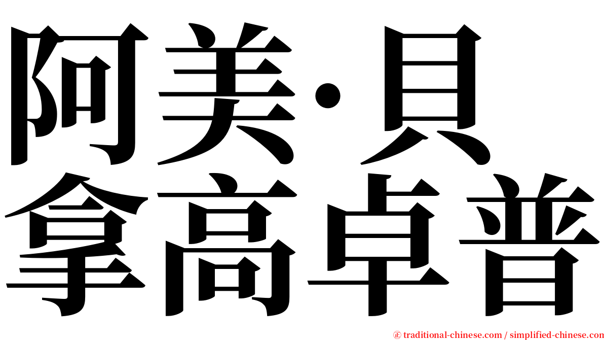 阿美·貝拿高卓普 serif font